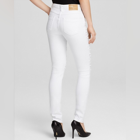 One Teaspoon Distressed Yard Birds Skinny Jeans Sz 26 NWOT - Picture 2 of 16